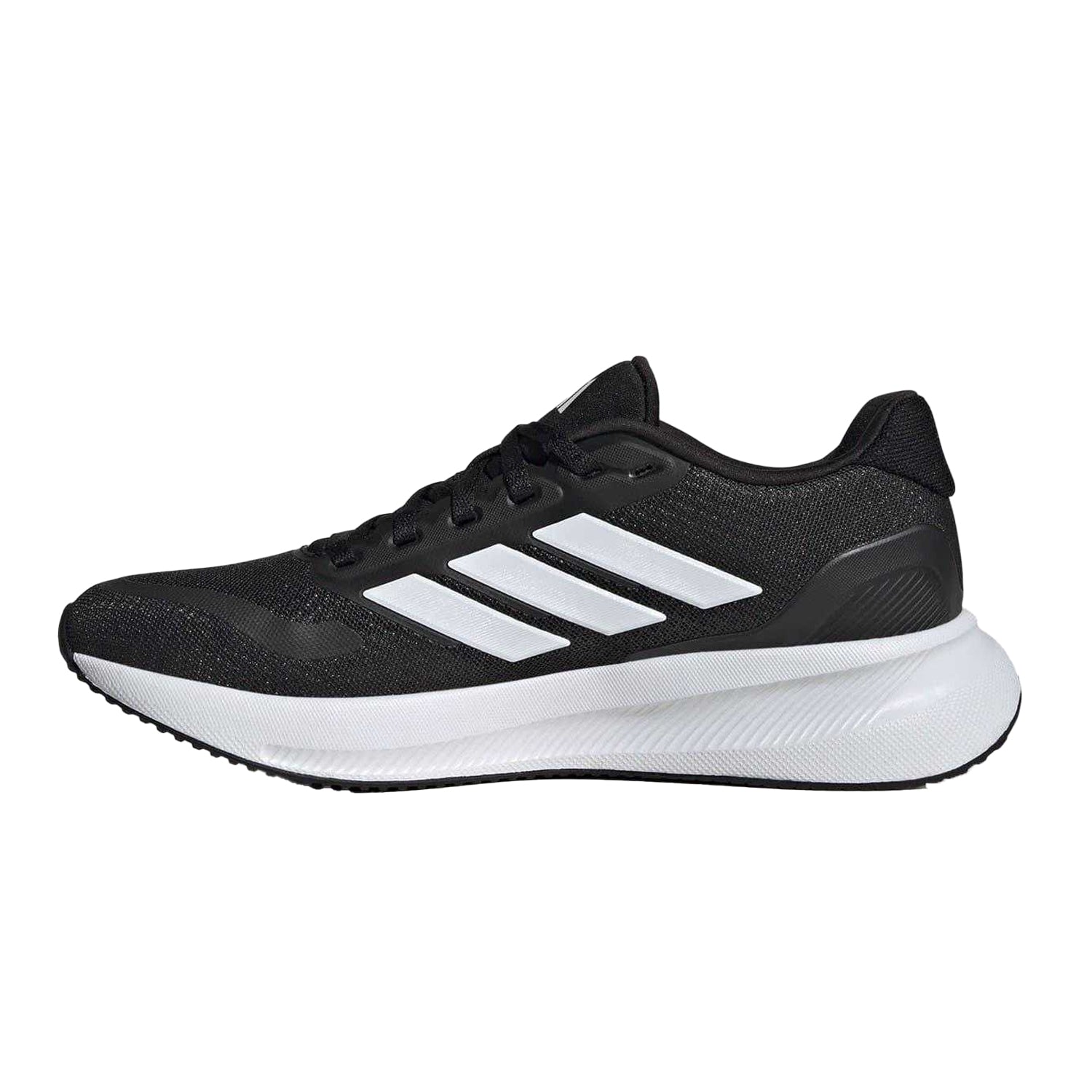 Black-White - Side - Adidas Womens-Ladies Runfalcon 5 Shoes