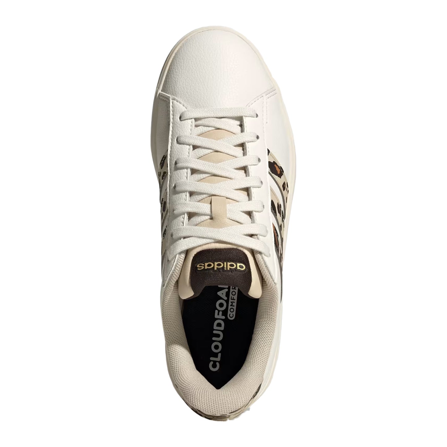 White-Leopard - Lifestyle - Adidas Womens-Ladies Grand Court Platform Trainers