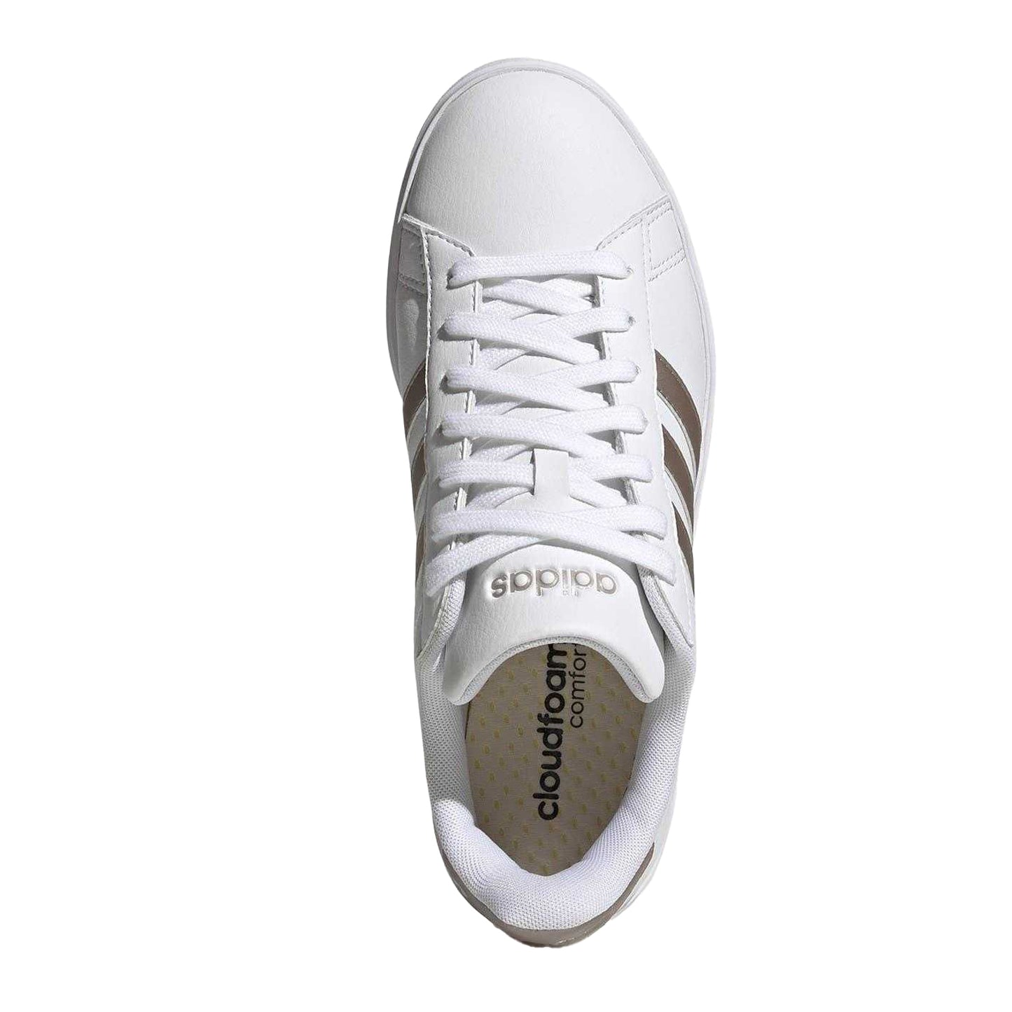 White-Platinum - Lifestyle - Adidas Womens-Ladies Grand Court Platform Trainers