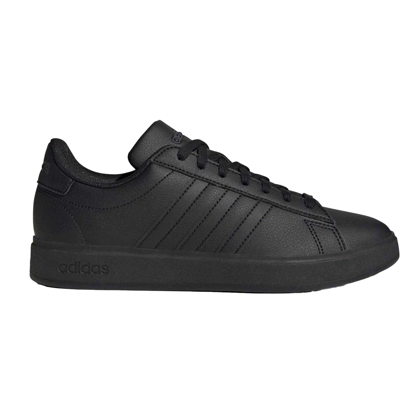 Triple Black - Front - Adidas Womens-Ladies Grand Court Platform Trainers