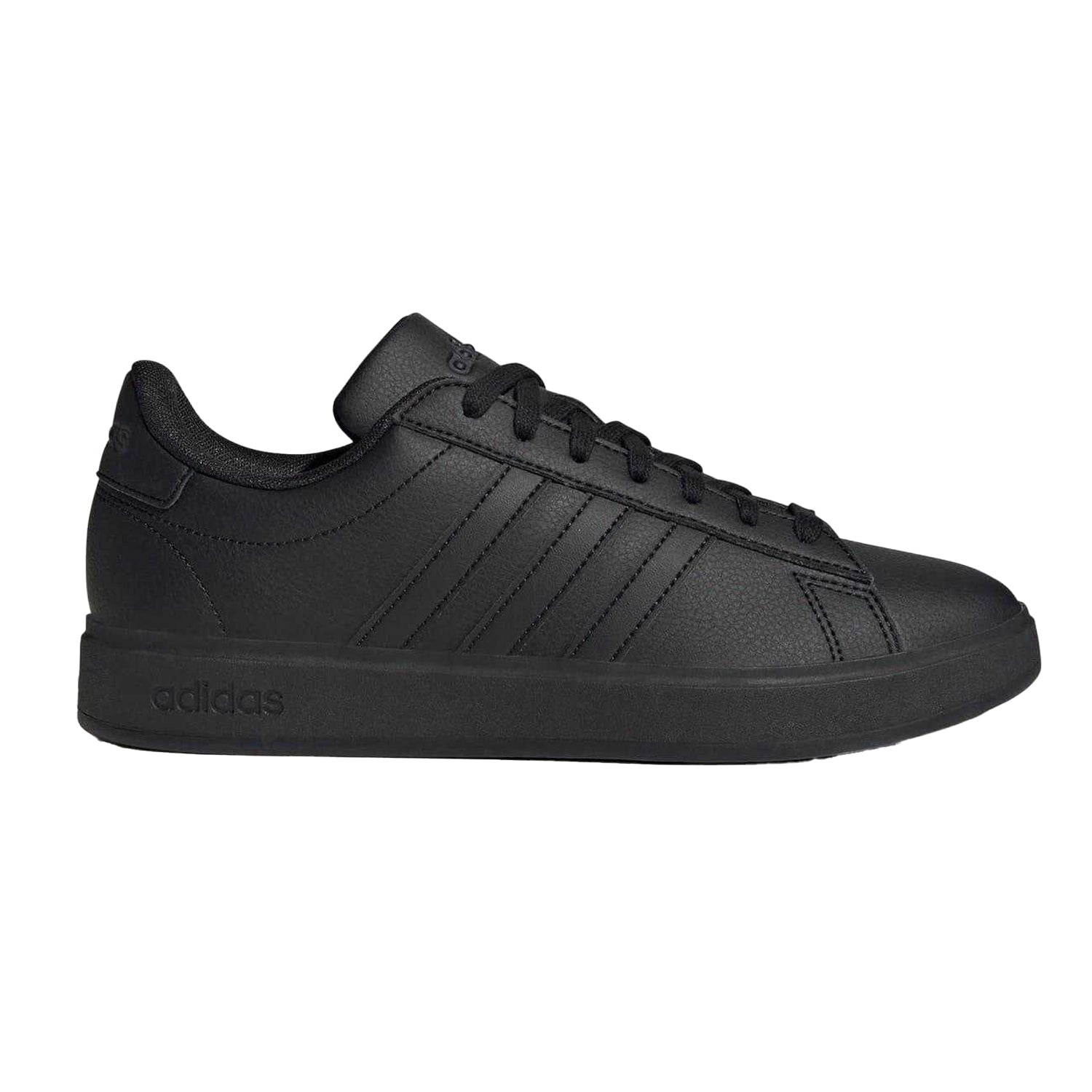 Triple Black - Front - Adidas Womens-Ladies Grand Court Platform Trainers
