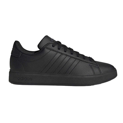 Triple Black - Front - Adidas Womens-Ladies Grand Court Platform Trainers
