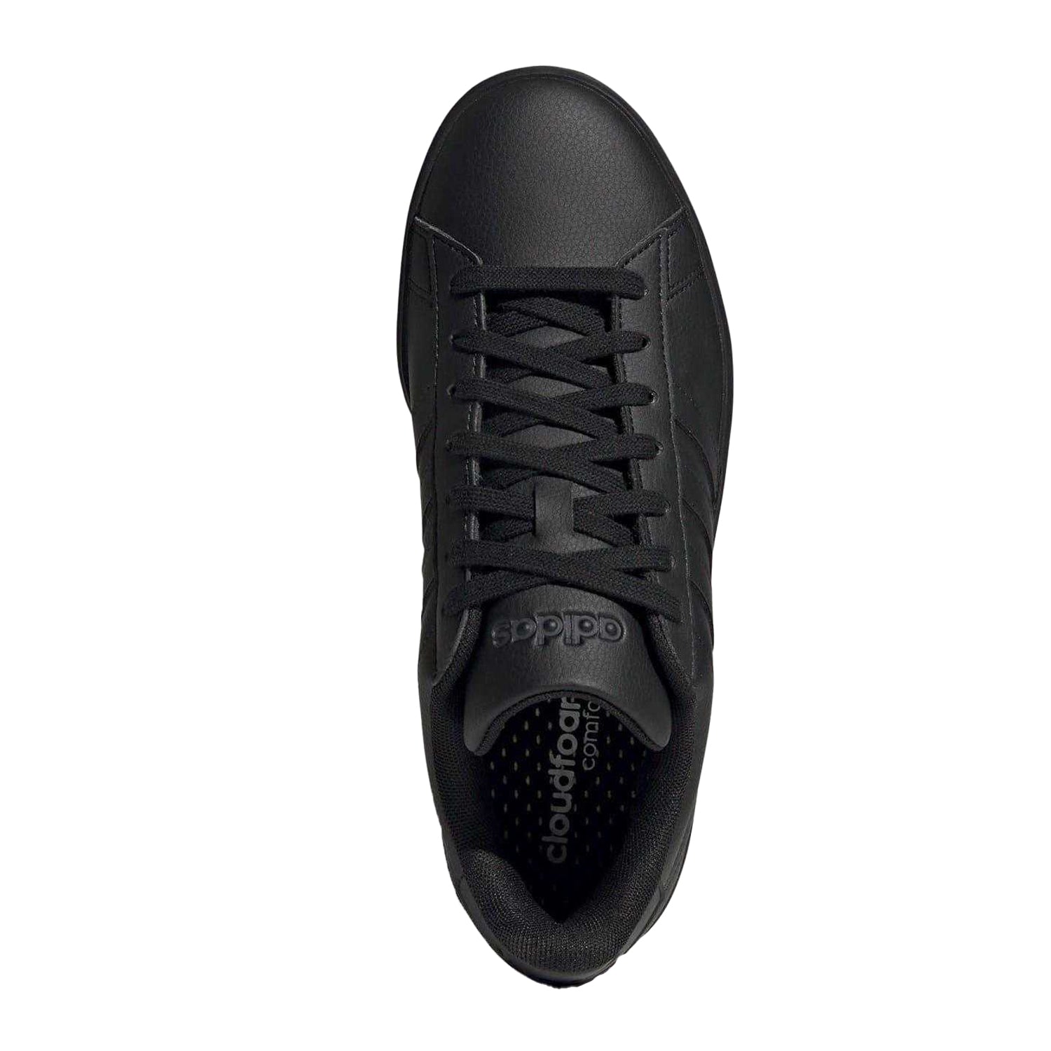 Triple Black - Lifestyle - Adidas Womens-Ladies Grand Court Platform Trainers