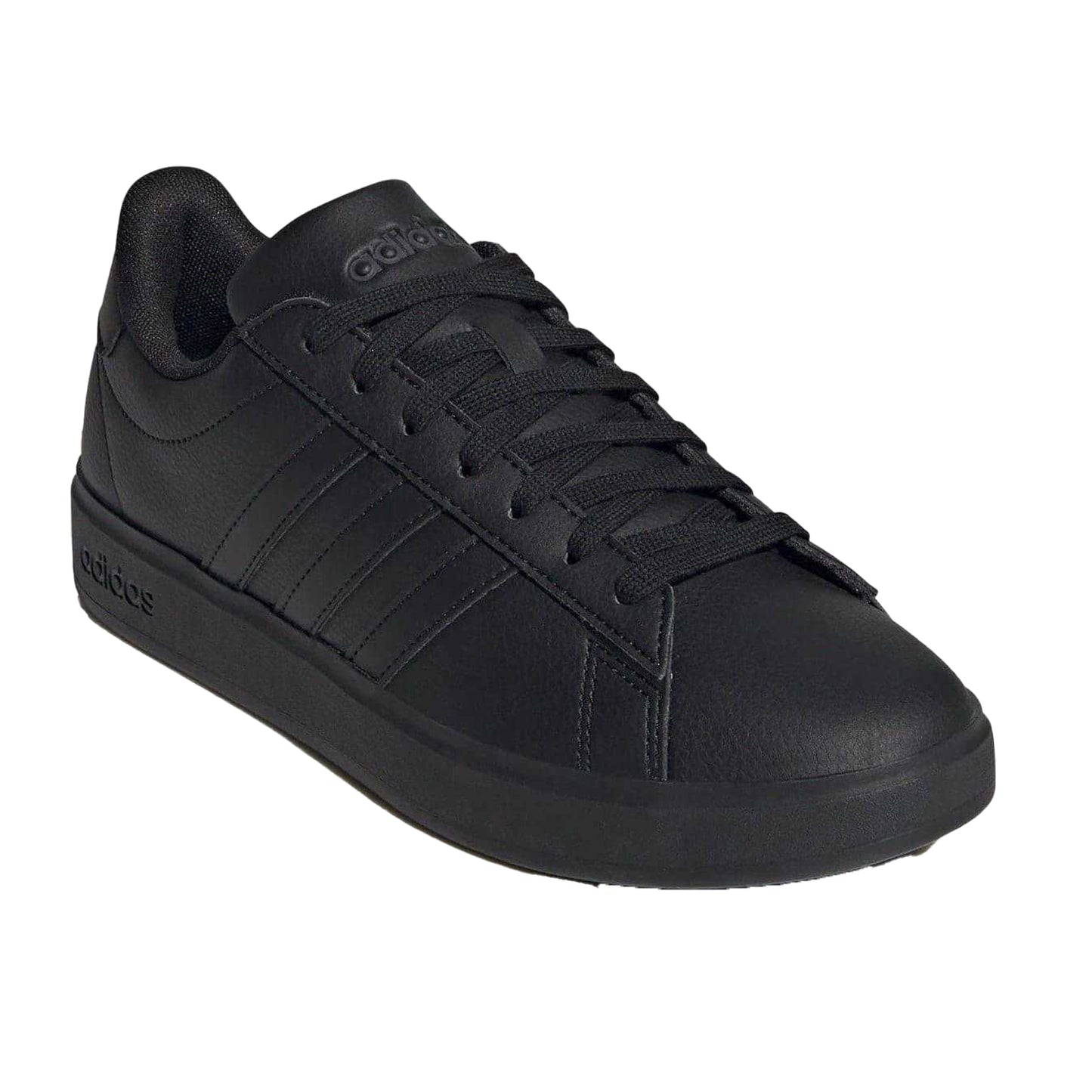 Triple Black - Pack Shot - Adidas Womens-Ladies Grand Court Platform Trainers