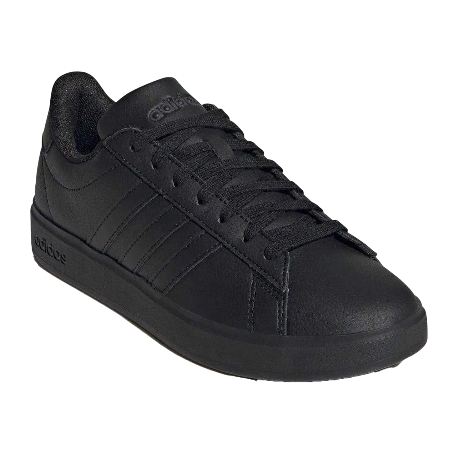 Triple Black - Pack Shot - Adidas Womens-Ladies Grand Court Platform Trainers