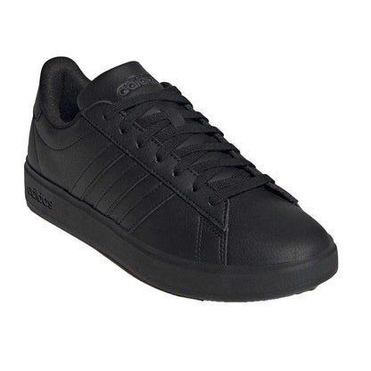 Triple Black - Pack Shot - Adidas Womens-Ladies Grand Court Platform Trainers