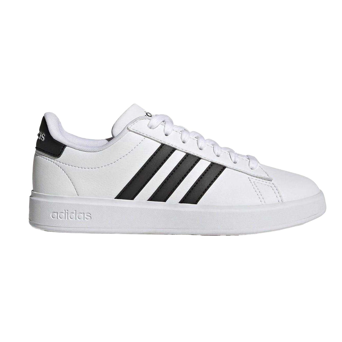 White-Black - Front - Adidas Womens-Ladies Grand Court Platform Trainers