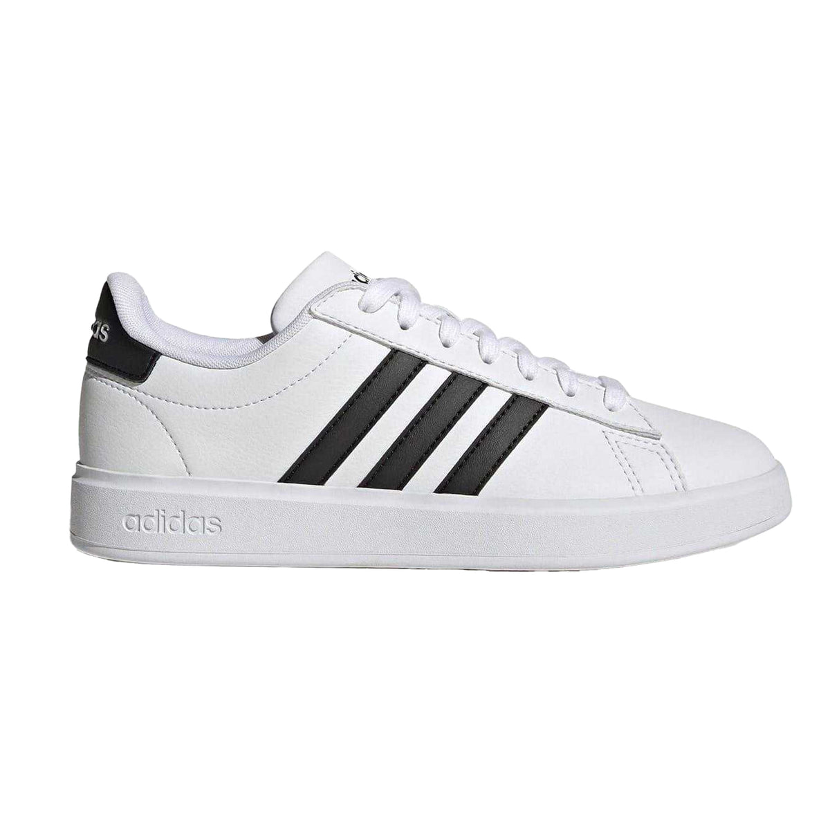 White-Black - Front - Adidas Womens-Ladies Grand Court Platform Trainers