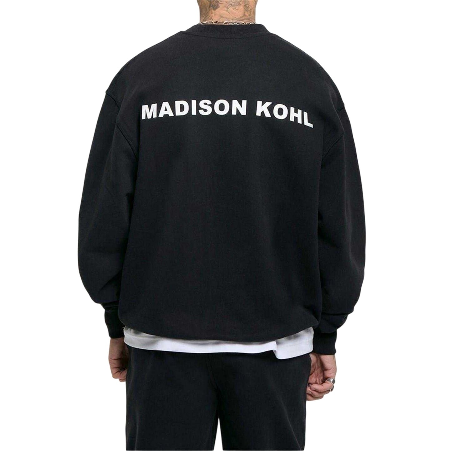 Black - Back - Madison Kohl Mens Core Oversized Sweatshirt