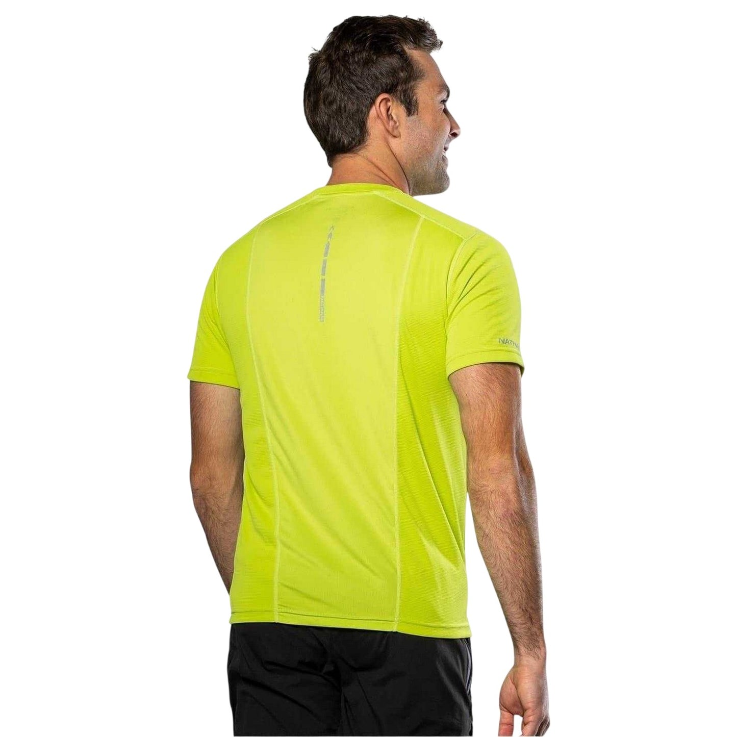 Bright Lime - Back - Nathan Mens Rise Regular Short-Sleeved T-Shirt
