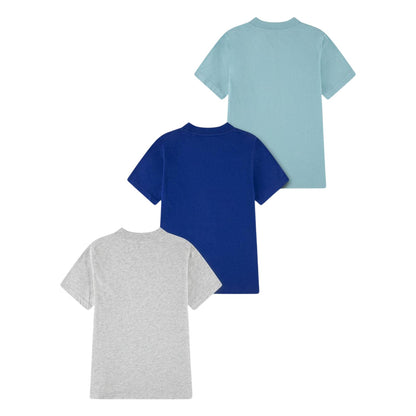 Multicoloured - Back - Abercrombie & Fitch Childrens-Kids Embroidered Logo T-Shirt (Pack of 3)