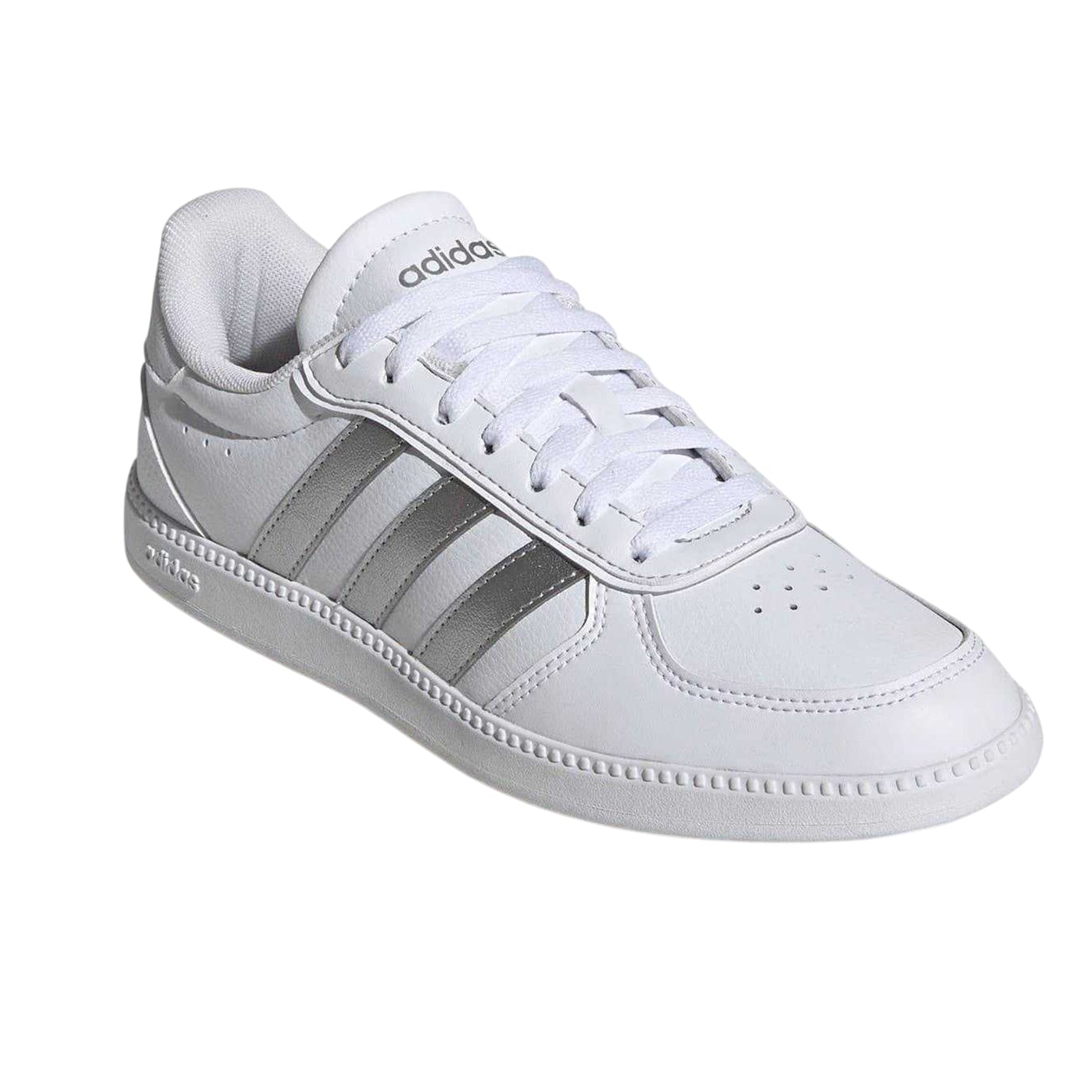 White - Pack Shot - Adidas Womens-Ladies Breaknet Trainers