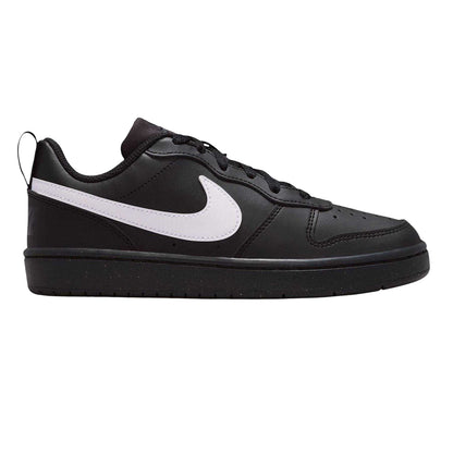Black-White - Front - Nike Childrens-Kids Borough Low Recraft Leather Flat Trainers