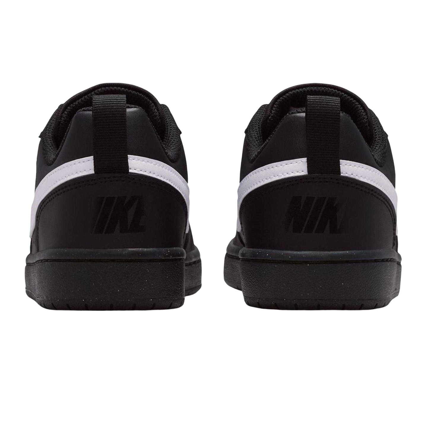 Black-White - Back - Nike Childrens-Kids Borough Low Recraft Leather Flat Trainers