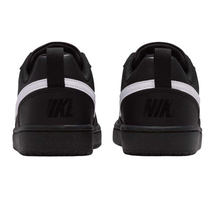 Black-White - Back - Nike Childrens-Kids Borough Low Recraft Leather Flat Trainers