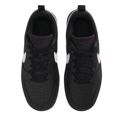 Black-White - Lifestyle - Nike Childrens-Kids Borough Low Recraft Leather Flat Trainers