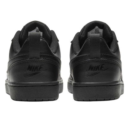 Triple Black - Back - Nike Childrens-Kids Borough Low Recraft Leather Flat Trainers