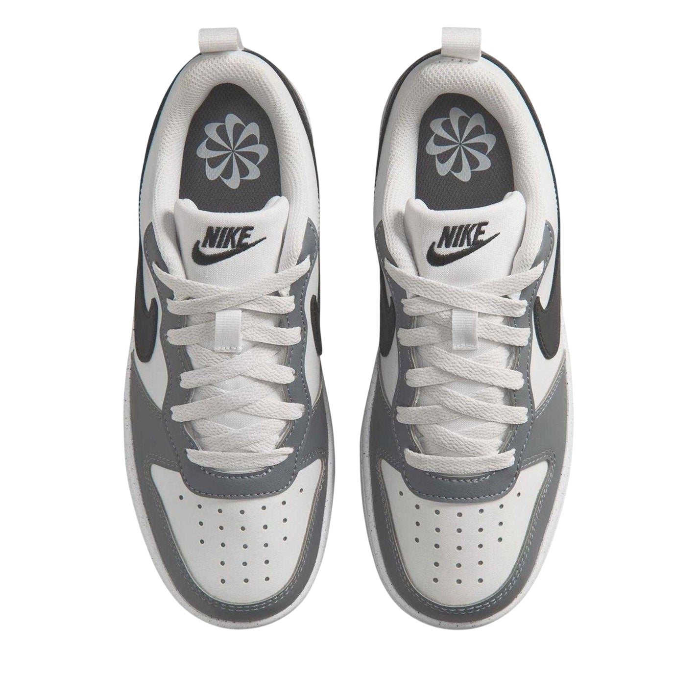 White-Black-Dark Grey-Dark Red - Lifestyle - Nike Childrens-Kids Borough Low Recraft Leather Flat Trainers