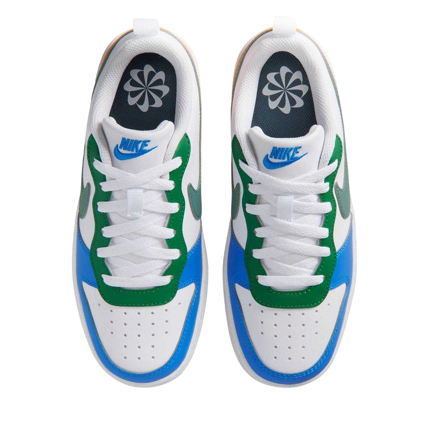 White-Blue-Orange - Lifestyle - Nike Childrens-Kids Borough Low Recraft Leather Flat Trainers