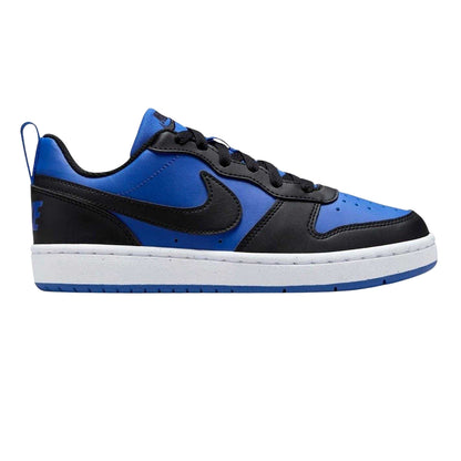 Royal Blue-Black - Front - Nike Childrens-Kids Borough Low Recraft Leather Flat Trainers