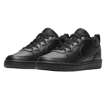 Triple Black - Pack Shot - Nike Childrens-Kids Borough Low Recraft Leather Flat Trainers