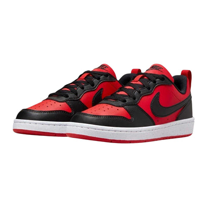 Red-Black - Lifestyle - Nike Childrens-Kids Borough Low Recraft Leather Flat Trainers