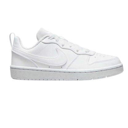 White - Front - Nike Childrens-Kids Borough Low Recraft Leather Flat Trainers