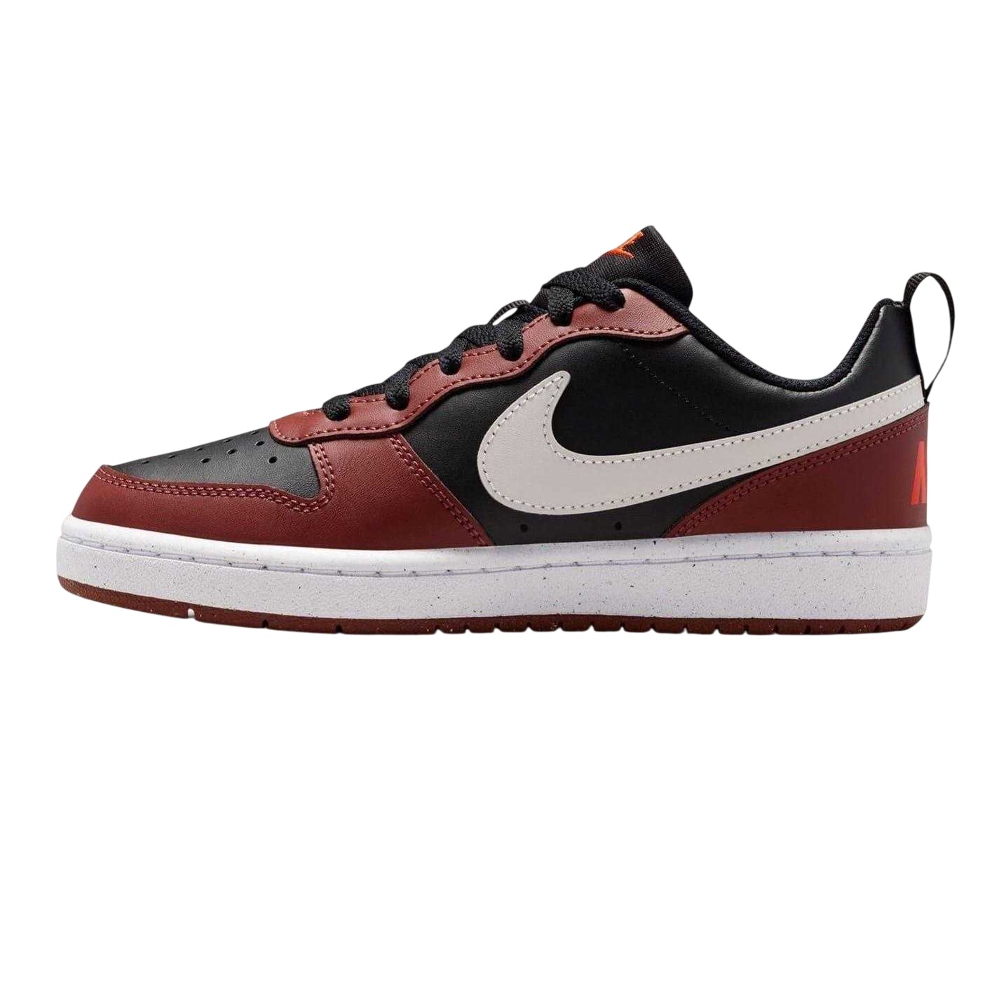 Black-Light Blue-Red - Back - Nike Childrens-Kids Borough Low Recraft Leather Flat Trainers