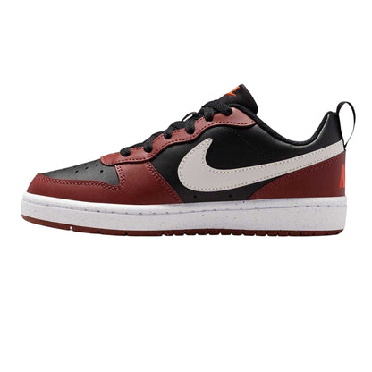 Black-Light Blue-Red - Back - Nike Childrens-Kids Borough Low Recraft Leather Flat Trainers