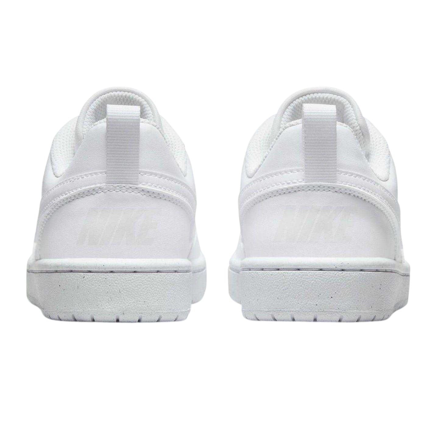 White - Back - Nike Childrens-Kids Borough Low Recraft Leather Flat Trainers