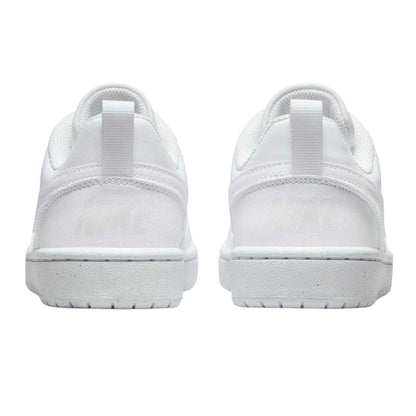 White - Back - Nike Childrens-Kids Borough Low Recraft Leather Flat Trainers