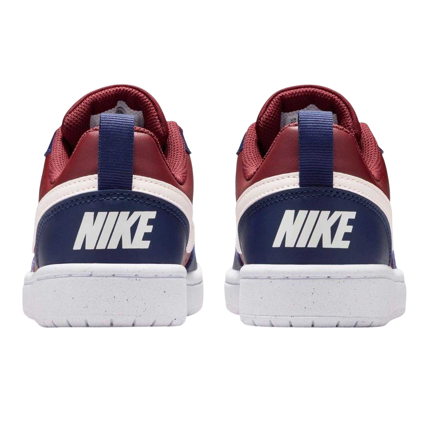 Red-Blue Black - Back - Nike Childrens-Kids Borough Low Recraft Leather Flat Trainers