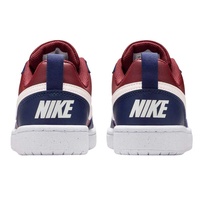 Red-Blue Black - Back - Nike Childrens-Kids Borough Low Recraft Leather Flat Trainers