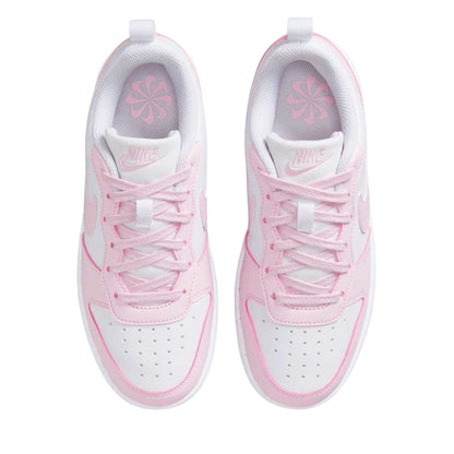 White-Pink - Lifestyle - Nike Childrens-Kids Borough Low Recraft Leather Flat Trainers