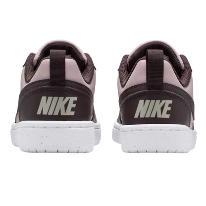 Rose-Brown - Back - Nike Childrens-Kids Borough Low Recraft Leather Flat Trainers