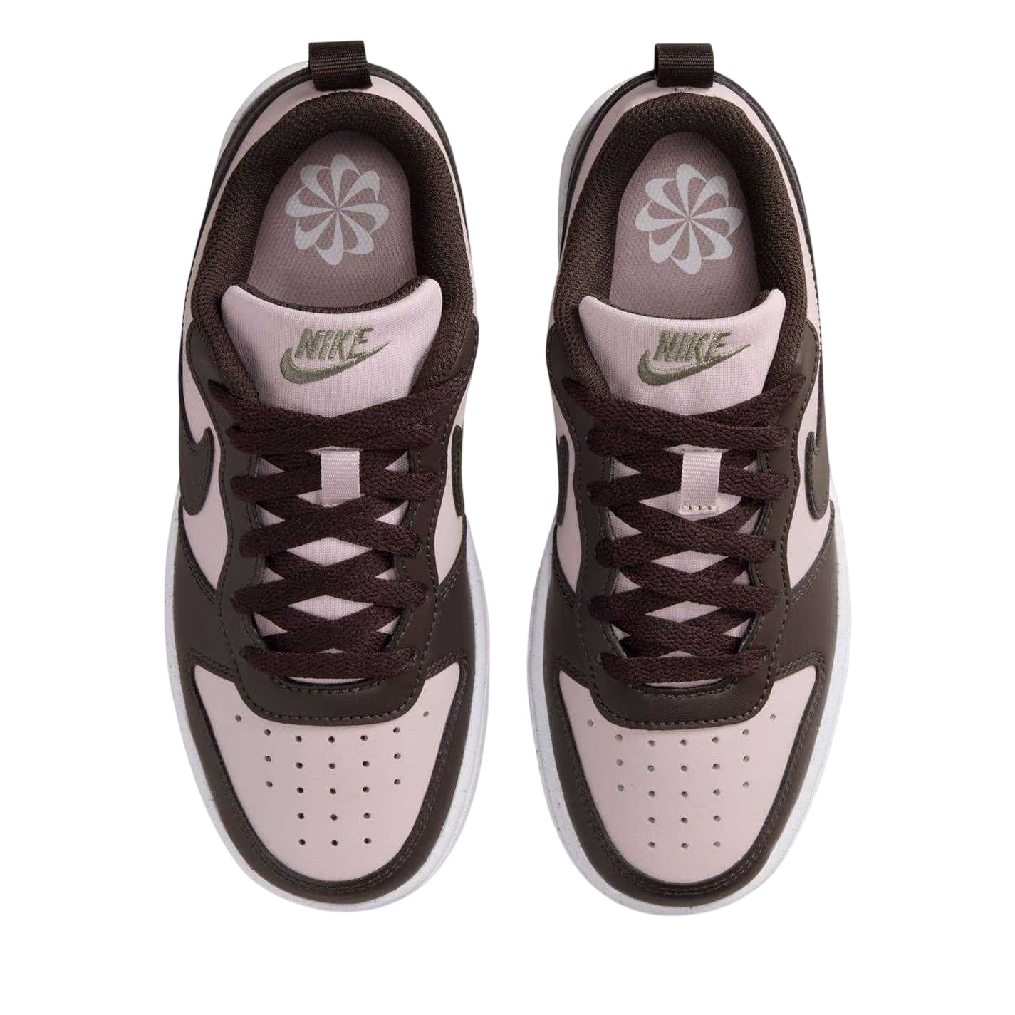 Rose-Brown - Lifestyle - Nike Childrens-Kids Borough Low Recraft Leather Flat Trainers