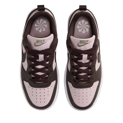 Rose-Brown - Lifestyle - Nike Childrens-Kids Borough Low Recraft Leather Flat Trainers