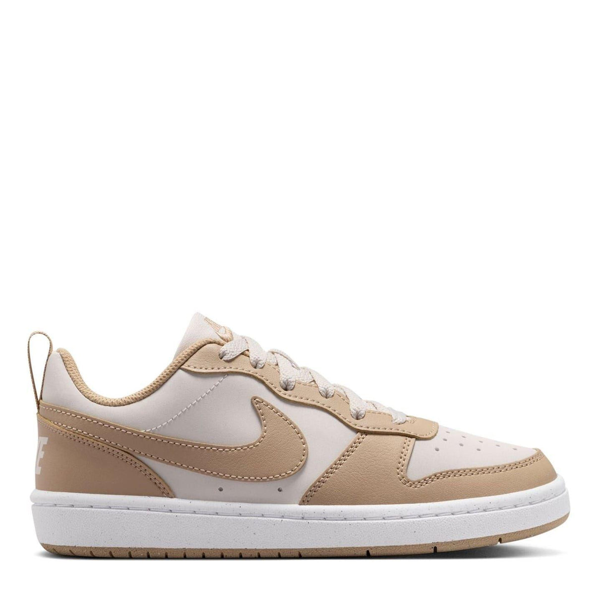 Phantom-Linen - Front - Nike Childrens-Kids Borough Low Recraft Leather Flat Trainers