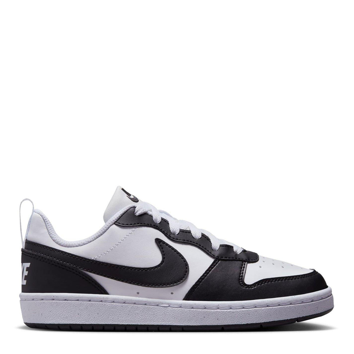 Panda - Front - Nike Childrens-Kids Borough Low Recraft Leather Flat Trainers