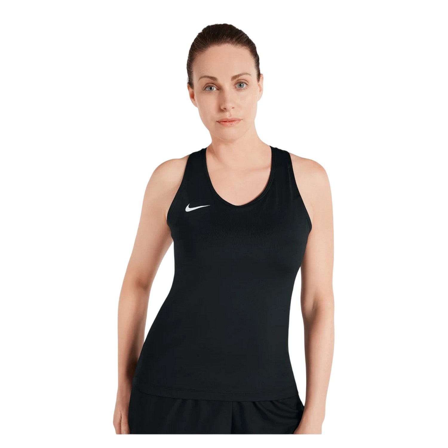 Black - Side - Nike Womens-Ladies Scoop Neck Tank Top