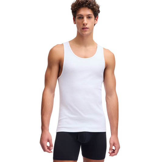 White - Front - Under Armour Mens Cotton Blend Sleeveless Tank Top