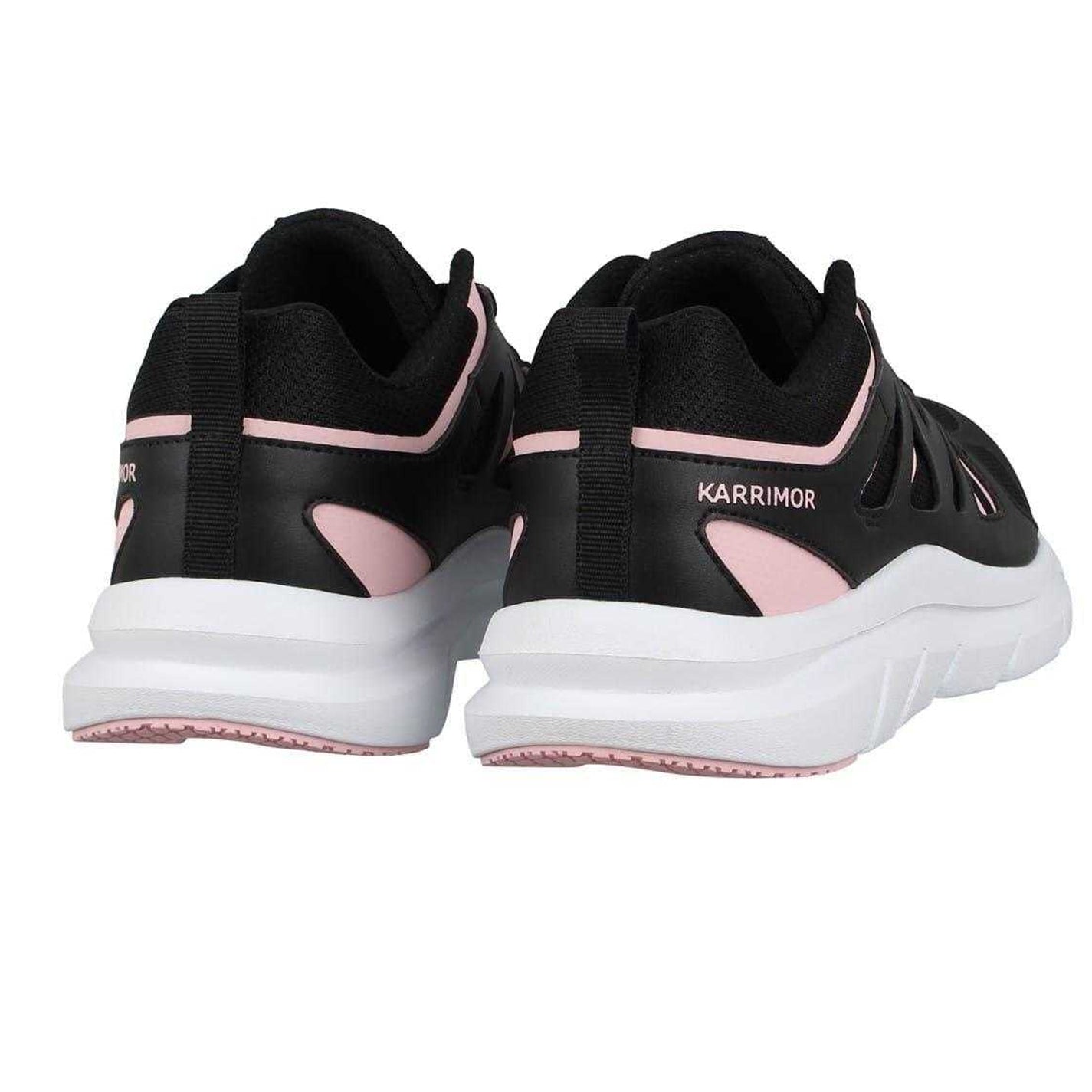 Black-Pink - Back - Karrimor Womens-Ladies Impala Leather Trainers