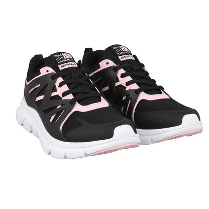 Black-Pink - Pack Shot - Karrimor Womens-Ladies Impala Leather Trainers