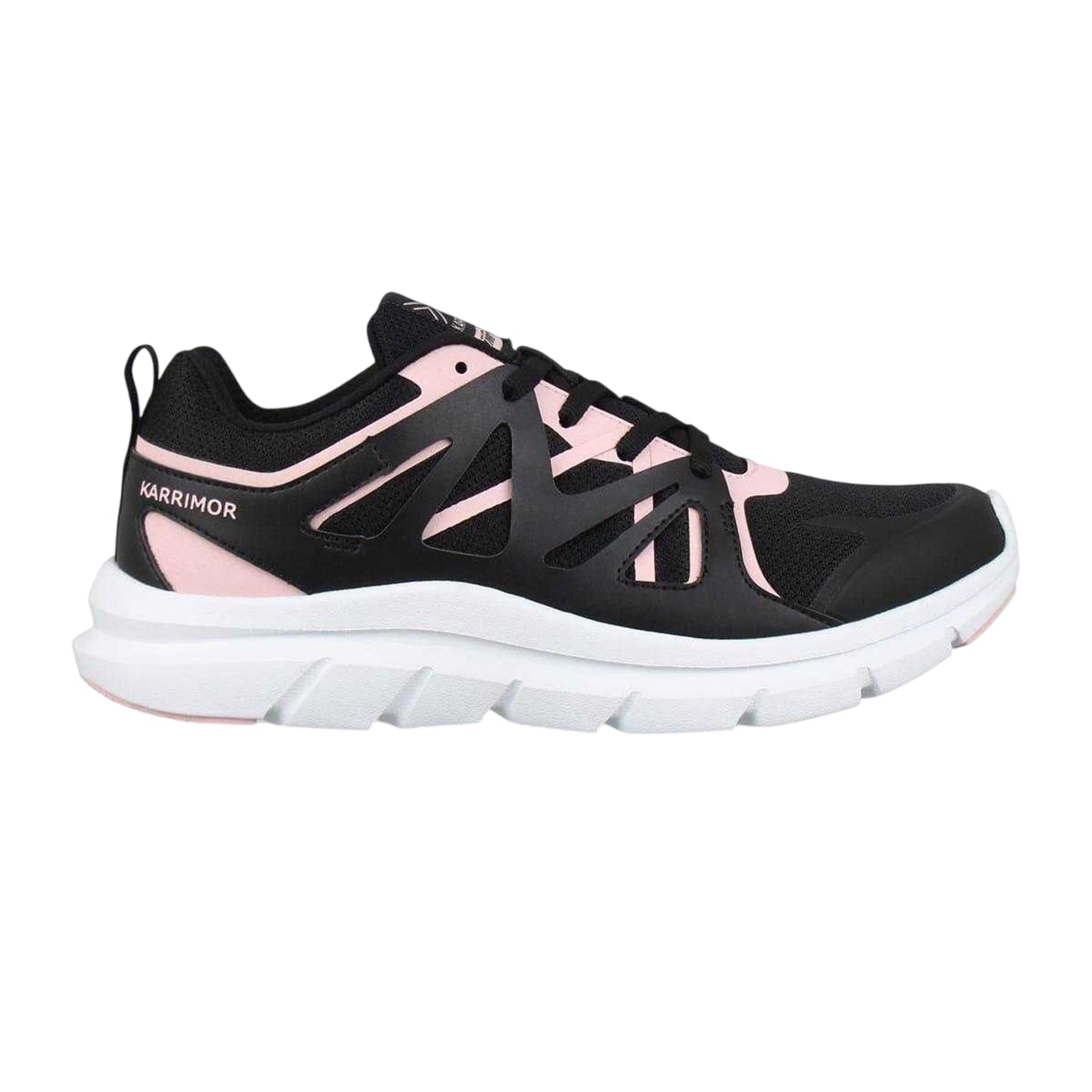 Black-Pink - Front - Karrimor Womens-Ladies Impala Leather Trainers