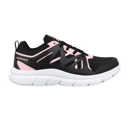 Black-Pink - Front - Karrimor Womens-Ladies Impala Leather Trainers