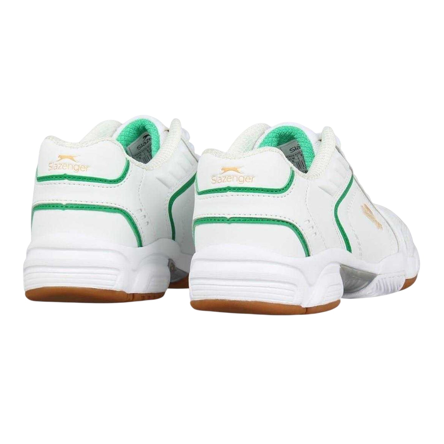 White-Green-Gum - Back - Slazenger Womens-Ladies Tennis Shoes