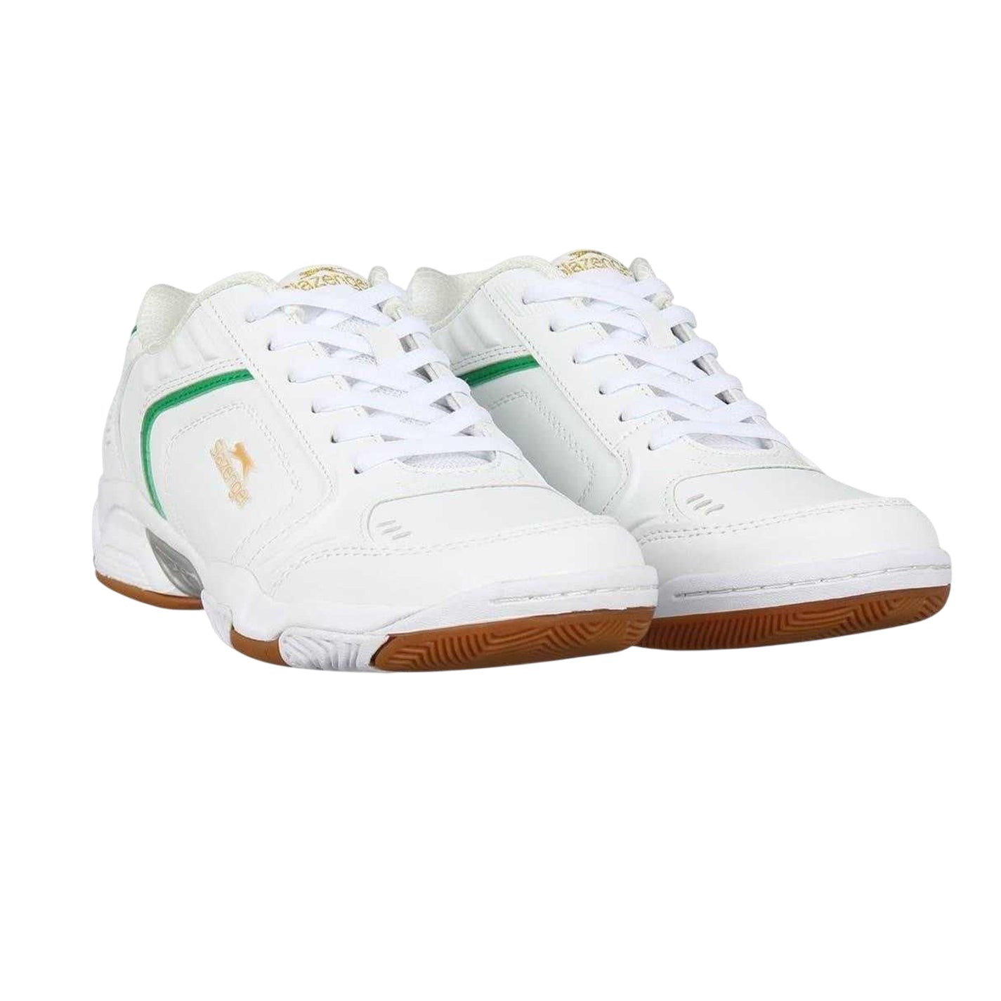 White-Green-Gum - Pack Shot - Slazenger Womens-Ladies Tennis Shoes