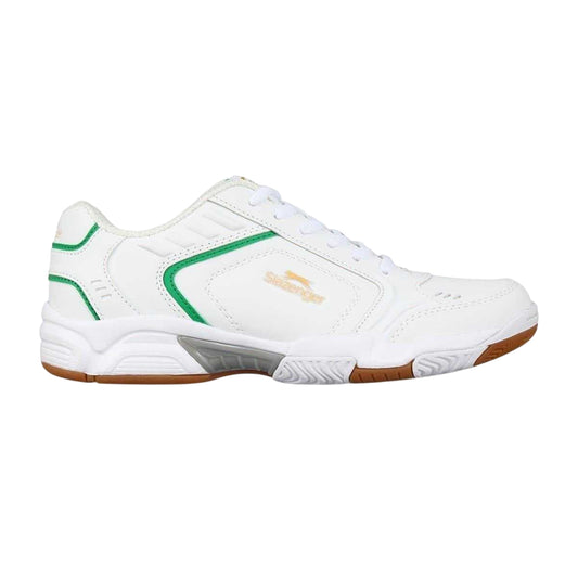 White-Green-Gum - Front - Slazenger Womens-Ladies Tennis Shoes