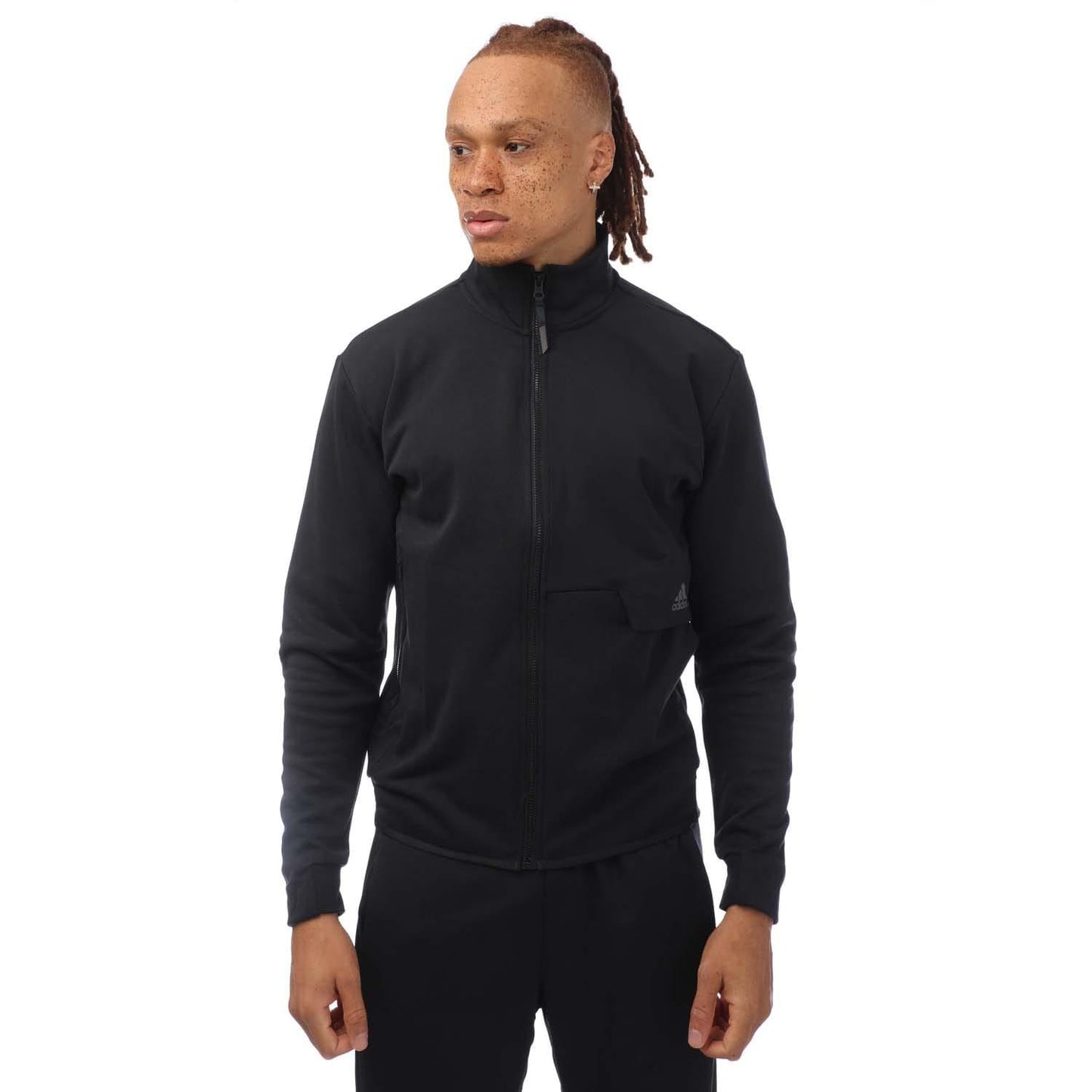 Black - Front - Adidas Mens 4CMTE Track Top