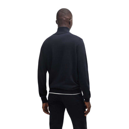 Dark Blue - Back - Boss Mens Kanobix Quarter Zip Jumper